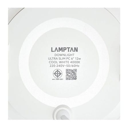 ดาวน์ไลท์ LED LAMPTAN ULTRA SLIM PC 6 นิ้ว 12 วัตต์ COOL WHITE สีขาว_8