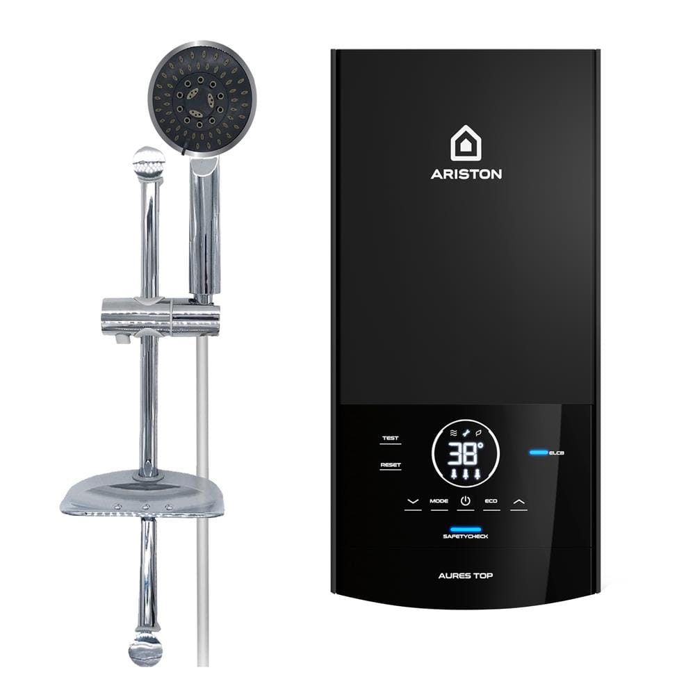 เครื่องทำน้ำอุ่น ARISTON AURES TOP 3500 วัตต์ สีดำ