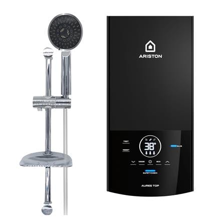 เครื่องทำน้ำอุ่น ARISTON AURES TOP 3500 วัตต์ สีดำ