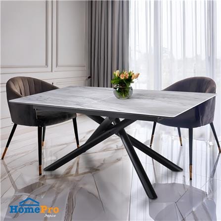 โต๊ะอาหารปรับขยาย BENETTA EXTEND 180-240 ซม. สีขาว/ดำ_6