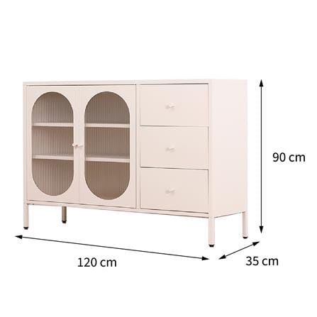 ตู้เตี้ยบานผสม FURDINI CURLA 120 ซม. สีครีม_7