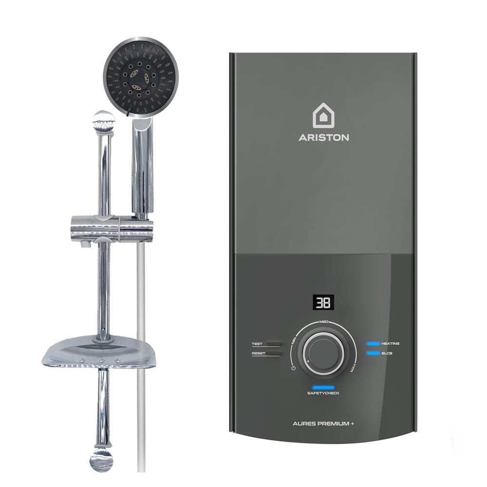 เครื่องทำน้ำอุ่น ARISTON AURES PREMIUM 3500 วัตต์ สีเทา