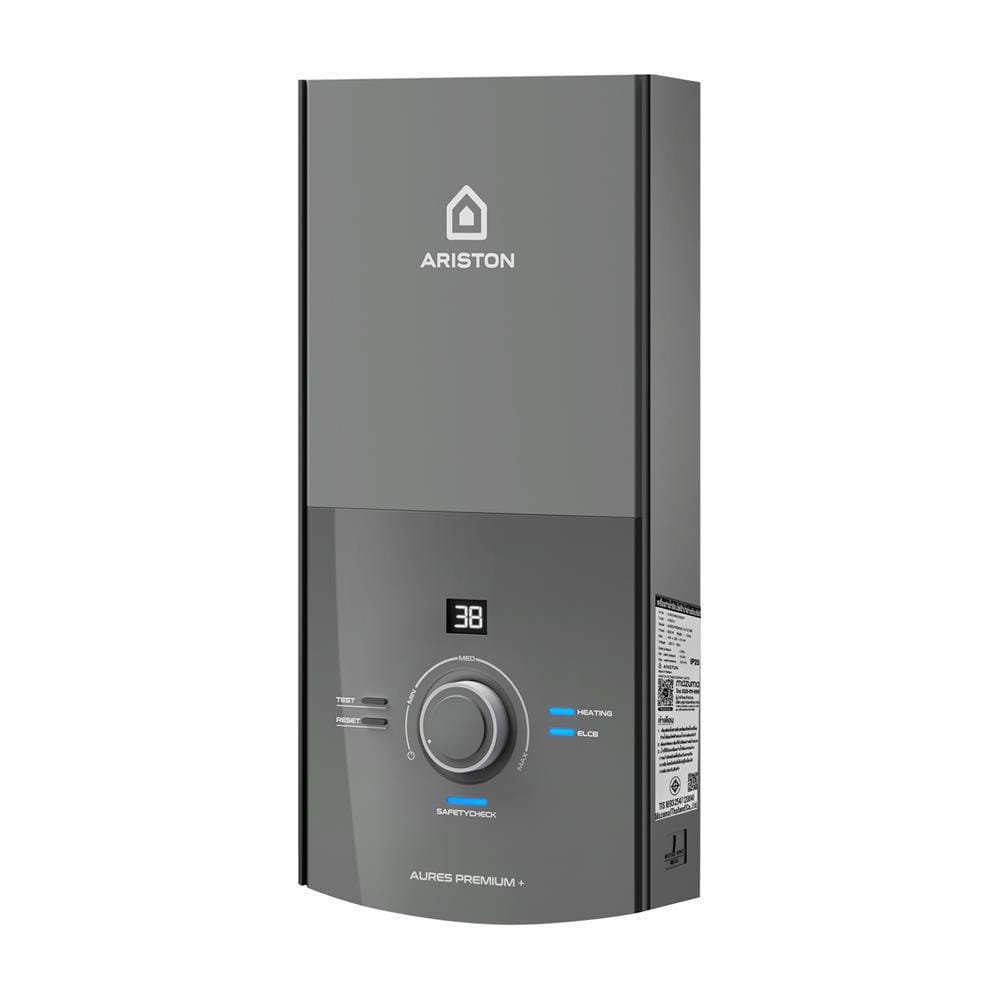 เครื่องทำน้ำอุ่น ARISTON AURES PREMIUM 3500 วัตต์ สีเทา