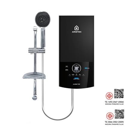 เครื่องทำน้ำอุ่น ARISTON AURES TOP 4500 วัตต์ สีดำ_5