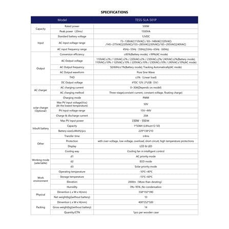 ชุดนอนนา SOLAR CELL 500 วัตต์ TRANSPOWER_4