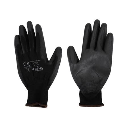 ถุงมือไนลอนเคลือบ PU DEXZON SIZE L สีดำ (แพ็ก 1 คู่)_0