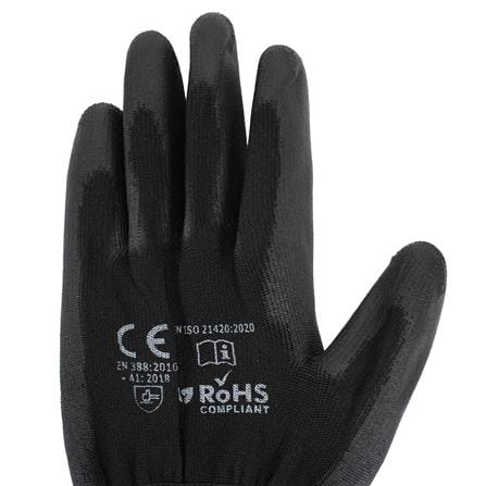 ถุงมือไนลอนเคลือบ PU DEXZON SIZE L สีดำ (แพ็ก 1 คู่)_2