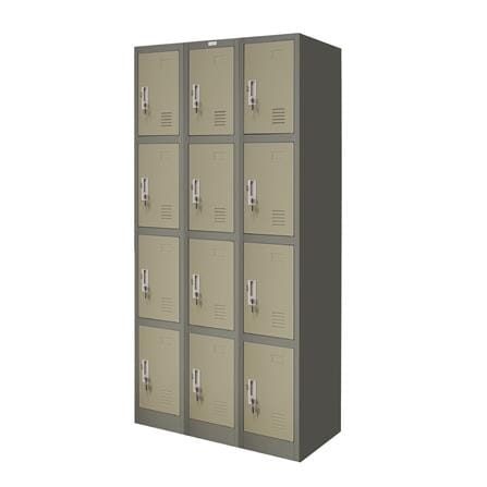 ตู้ล็อกเกอร์ 12 ประตู WORKSCAPE ZLK-6112LOCKER สีเทา_0