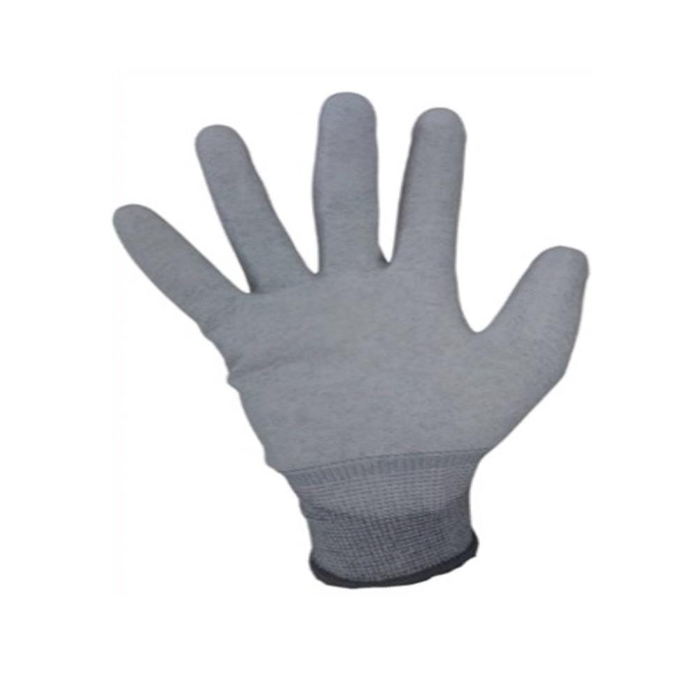 ถุงมือไนลอนเคลือบ PU DEXZON SIZE L สีขาว/เทา (แพ็ก 1 โหล)