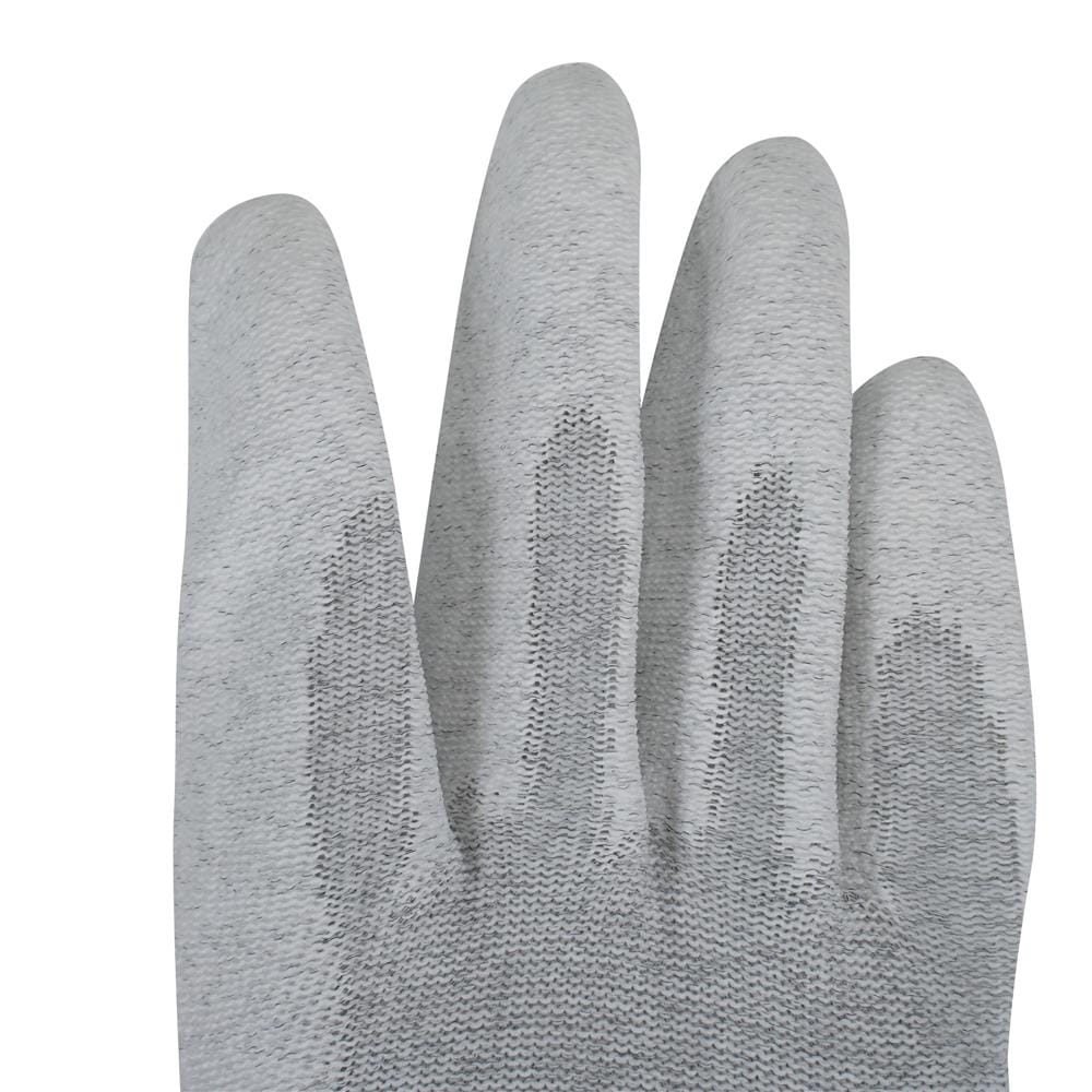 ถุงมือไนลอนเคลือบ PU DEXZON SIZE L สีขาว/เทา (แพ็ก 1 คู่)