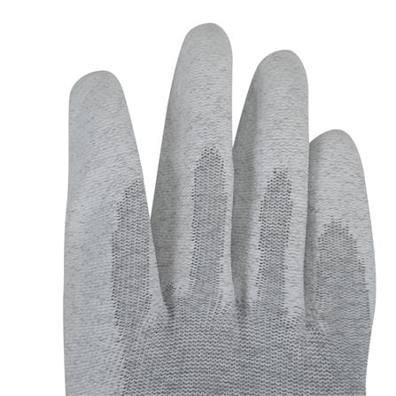 ถุงมือไนลอนเคลือบ PU DEXZON SIZE L สีขาว/เทา (แพ็ก 1 คู่)_2