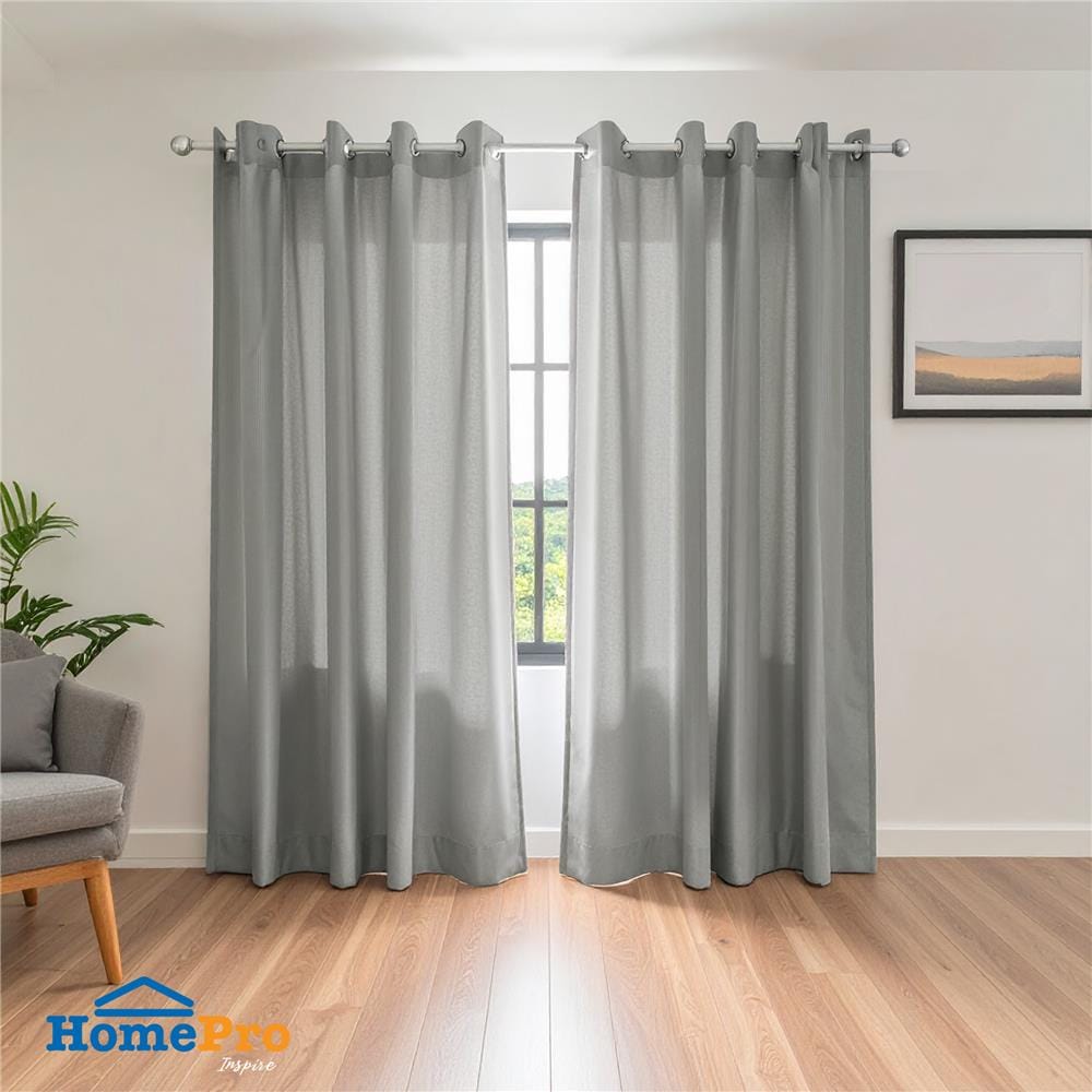 ผ้าม่านโปร่ง EYELET HOME LIVING STYLE SECRETA 140X220 ซม. สีขาว/ดำ