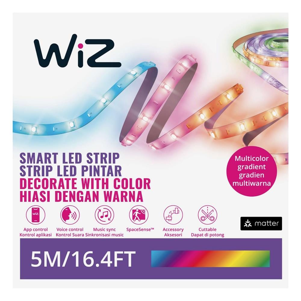 ไฟเส้น LED WIZ RGBIC MULTI-COLOR&nbsp;GRADIENT TYPE-C 18 วัตต์ 5 เมตร&nbsp;RGB