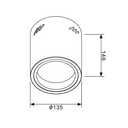 ดาวน์ไลท์ SYLVANIA BRAVO CYLINDER 4 นิ้ว สีขาว กลม_5