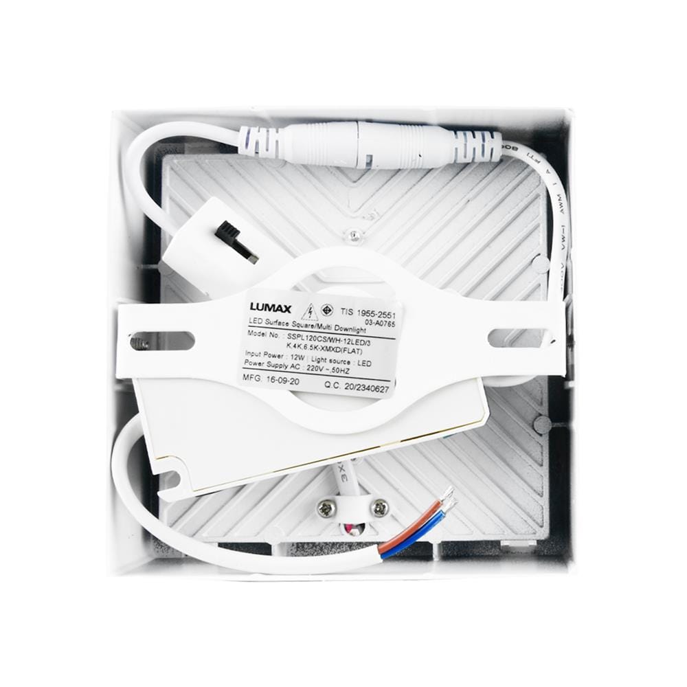ดาวน์ไลท์ LED LUMAX 03-A0765 4.7 นิ้ว 12 วัตต์ DAYLIGHT/COOL WHITE/WARM WHITE สีขาว