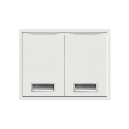 บานซิงค์คู่เกล็ดผสม MJ ECO 86x66 ซม. สี OFF WHITE