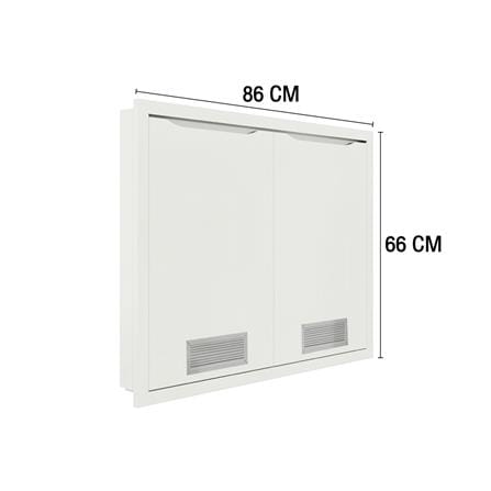 บานซิงค์คู่เกล็ดผสม MJ ECO 86x66 ซม. สี OFF WHITE_3