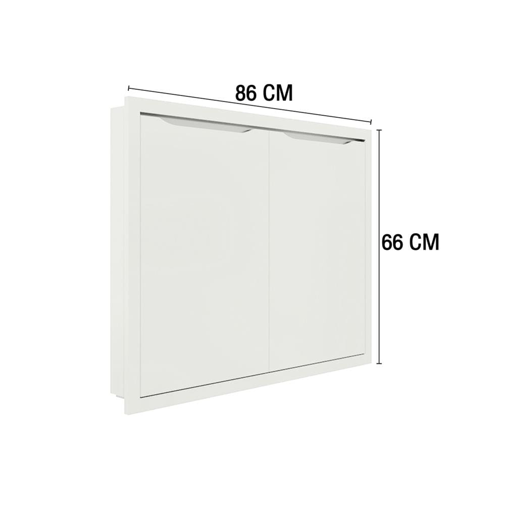 บานซิงค์คู่ MJ ECO 86x66 ซม. สี OFF WHITE