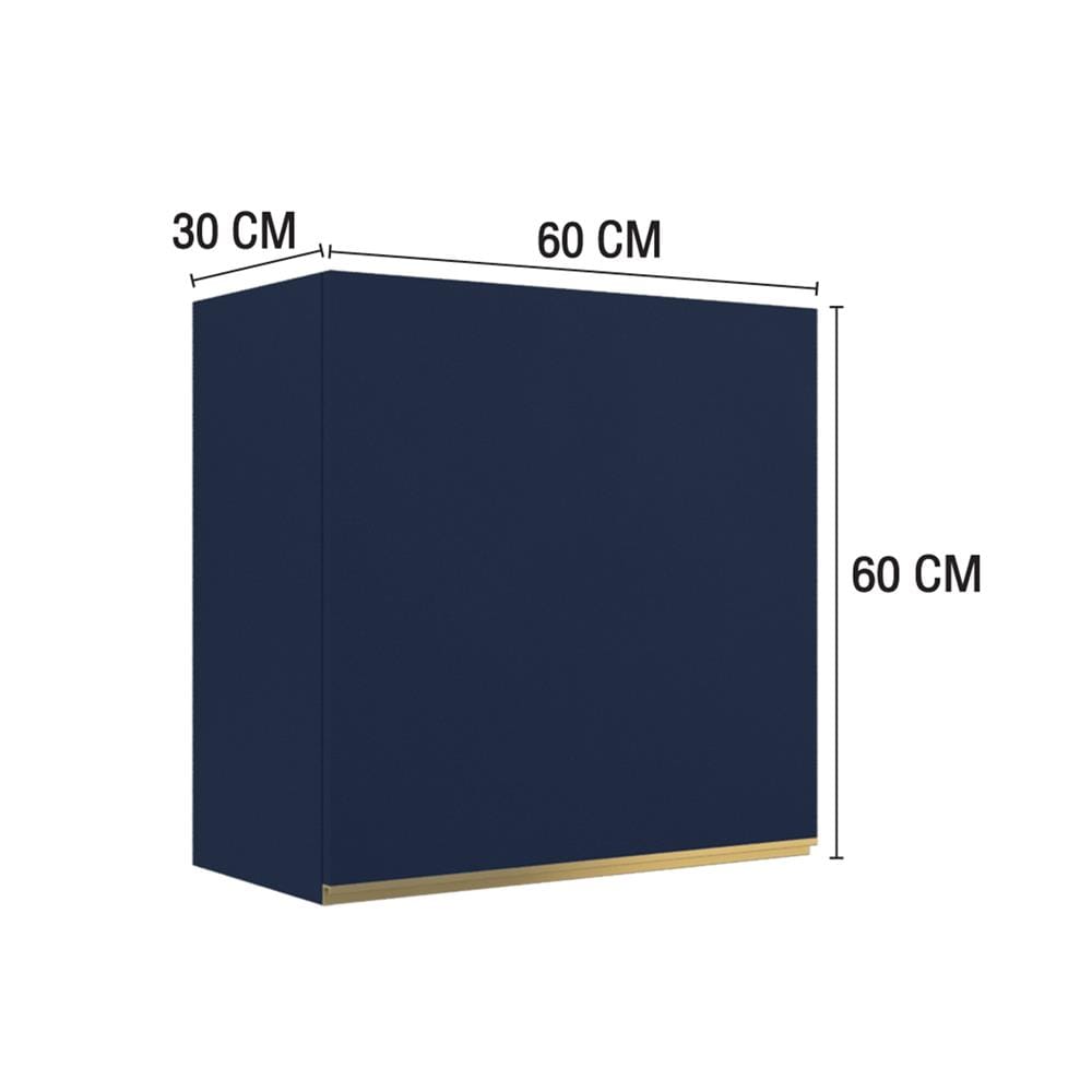 ตู้แขวนเดี่ยว MJ ETERNITY 60x60 ซม. สี PACIFIC BLUE V2