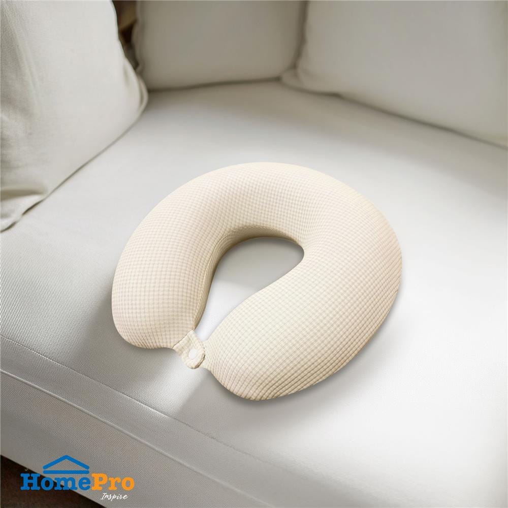 หมอนรองคอ HOME LIVING STYLE NORI 12X12 นิ้ว สีครีม