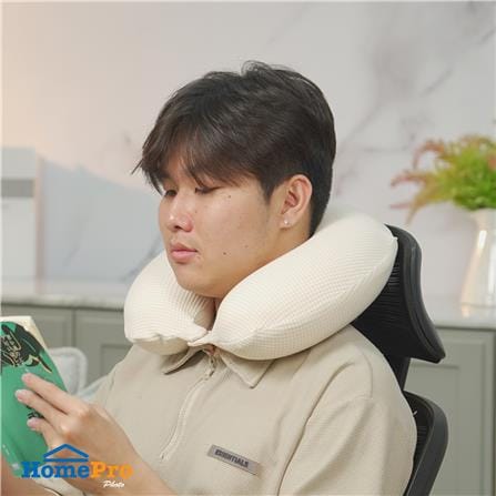 หมอนรองคอ HOME LIVING STYLE NORI 12X12 นิ้ว สีครีม_6
