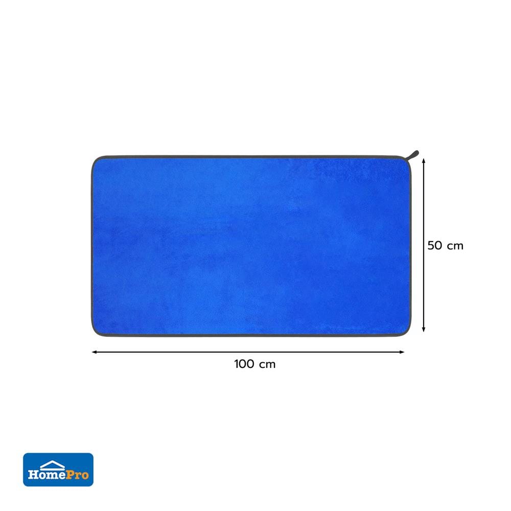 ผ้าไมโครไฟเบอร์ทำความสะอาดรถ ACCO 50X100 ซม. สีน้ำเงิน (1 ชิ้น )