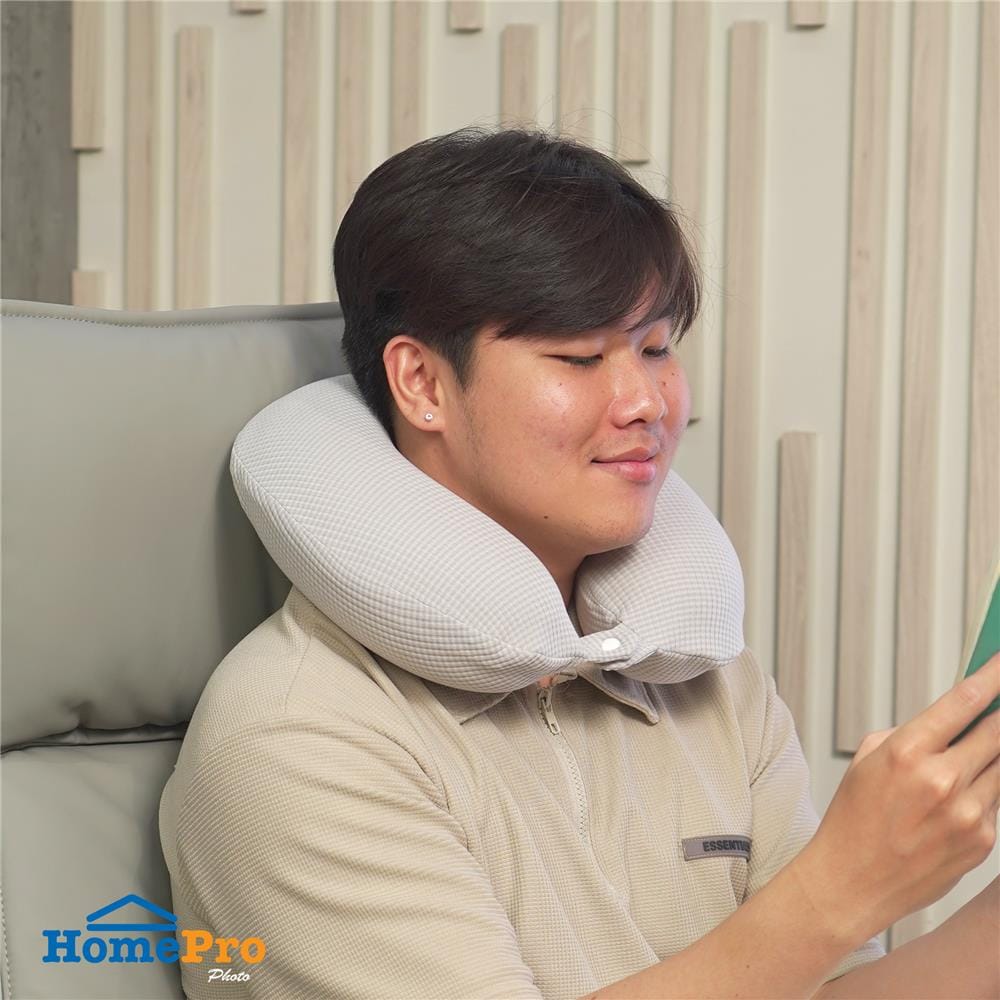 หมอนรองคอ HOME LIVING STYLE NORI 12X12 นิ้ว สีเทา