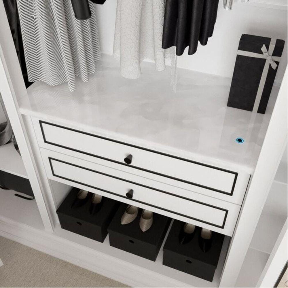 ตู้เสื้อผ้า 2 บานเปิด SB FURNITURE ETERNO 19220930 220 ซม. สีขาว