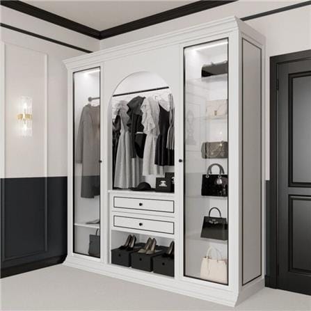 ตู้เสื้อผ้า 2 บานเปิด SB FURNITURE ETERNO 19220930 220 ซม. สีขาว_3