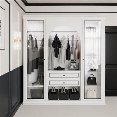 ตู้เสื้อผ้า 2 บานเปิด SB FURNITURE ETERNO 19220930 220 ซม. สีขาว_5