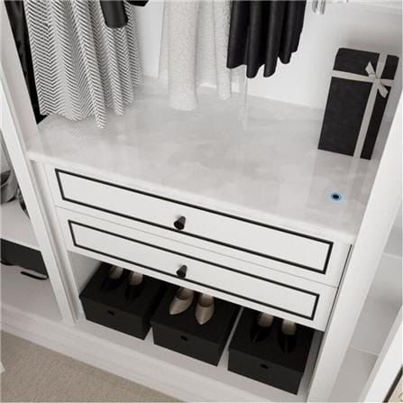 ตู้เสื้อผ้า 2 บานเปิด SB FURNITURE ETERNO 19220930 220 ซม. สีขาว_6