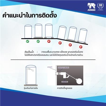 ถังเก็บน้ำ JUMBO BAMBU ELIXIR ทรงสูง 700 ลิตร สีเทา_3