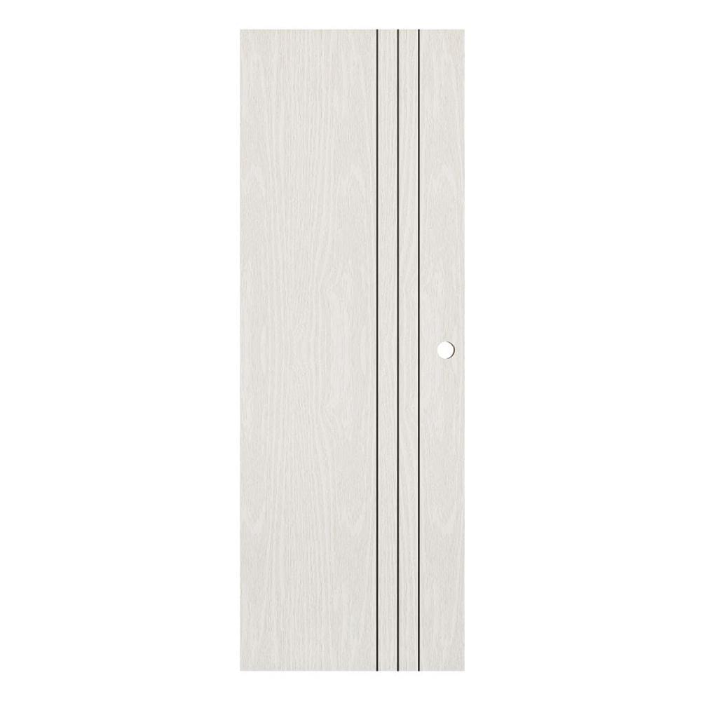 ประตูห้องน้ำ UPVC เจาะลูกบิด KING L3 70x200 ซม. สีซิลวา ไลท์