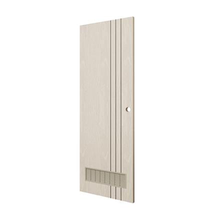 ประตูห้องน้ำ UPVC เจาะลูกบิด KING L3 เกล็ด 70x200 ซม. สีไลท์ ซีเปีย_1