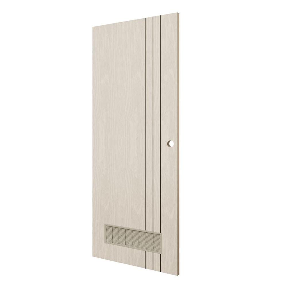 ประตูห้องน้ำ UPVC เจาะลูกบิด KING L3 เกล็ด 80x200 ซม. สีไลท์ ซีเปีย