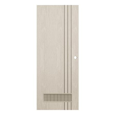 ประตูห้องน้ำ UPVC เจาะลูกบิด KING L3 เกล็ด 80x200 ซม. สีไลท์ ซีเปีย_0