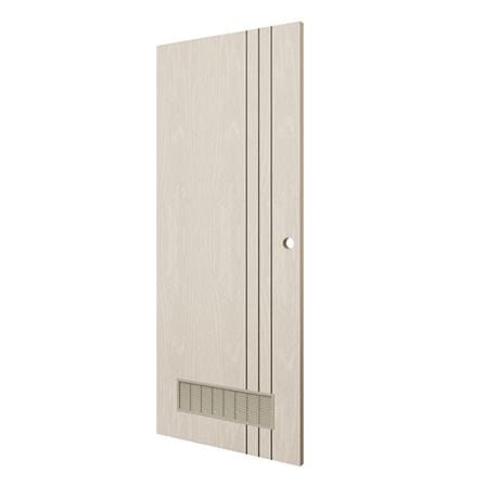 ประตูห้องน้ำ UPVC เจาะลูกบิด KING L3 เกล็ด 80x200 ซม. สีไลท์ ซีเปีย_1