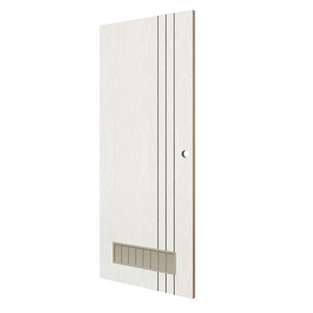 ประตูห้องน้ำ UPVC เจาะลูกบิด KING L3 เกล็ด 80x200 ซม. สีซิลวา ไลท์_1