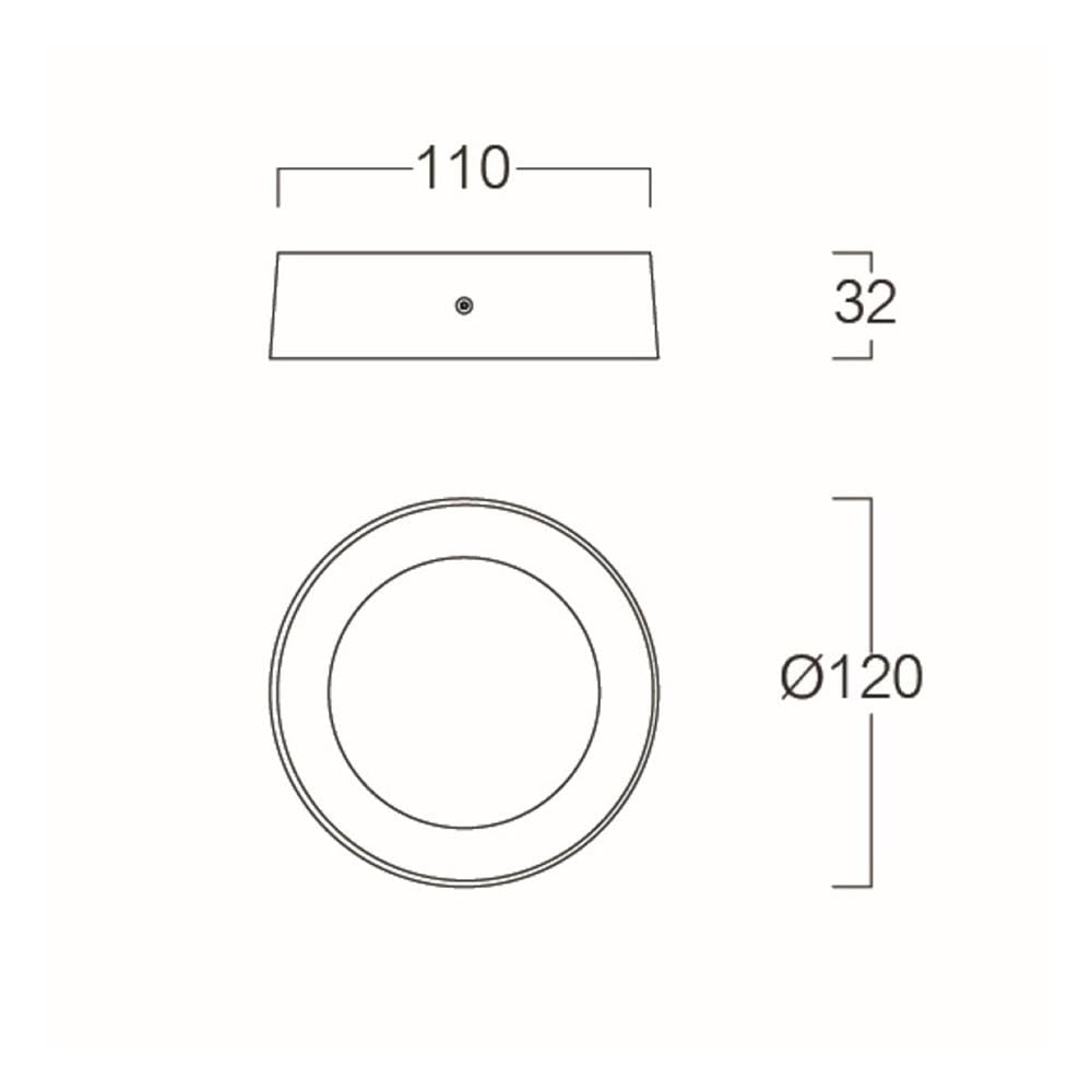 ดาวน์ไลท์ LED LUMAX 03-A1354 4.7 นิ้ว 6 วัตต์ WARM WHITE สีขาว