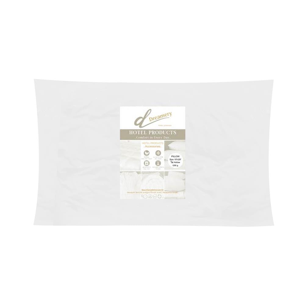 หมอนหนุน ใยสังเคราะห์ DREAMERY HOLLOFIL 1000G. 19x29 นิ้ว สีขาว