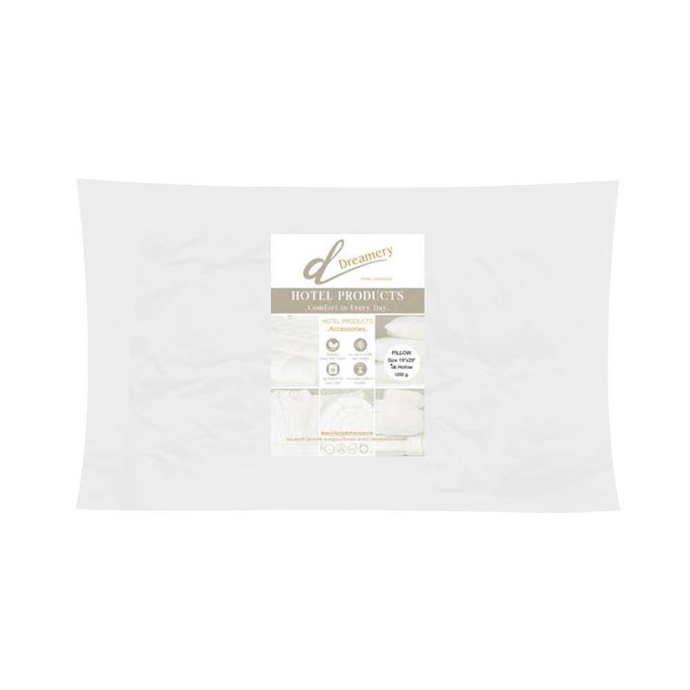 หมอนหนุน ใยสังเคราะห์ DREAMERY HOLLOFIL 1200G. 19x29 นิ้ว สีขาว