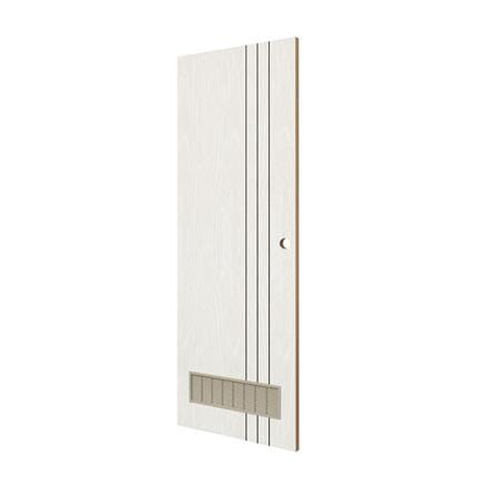 ประตูห้องน้ำ UPVC เจาะลูกบิด KING L3 เกล็ด 70x200 ซม. สีซิลวา ไลท์_1