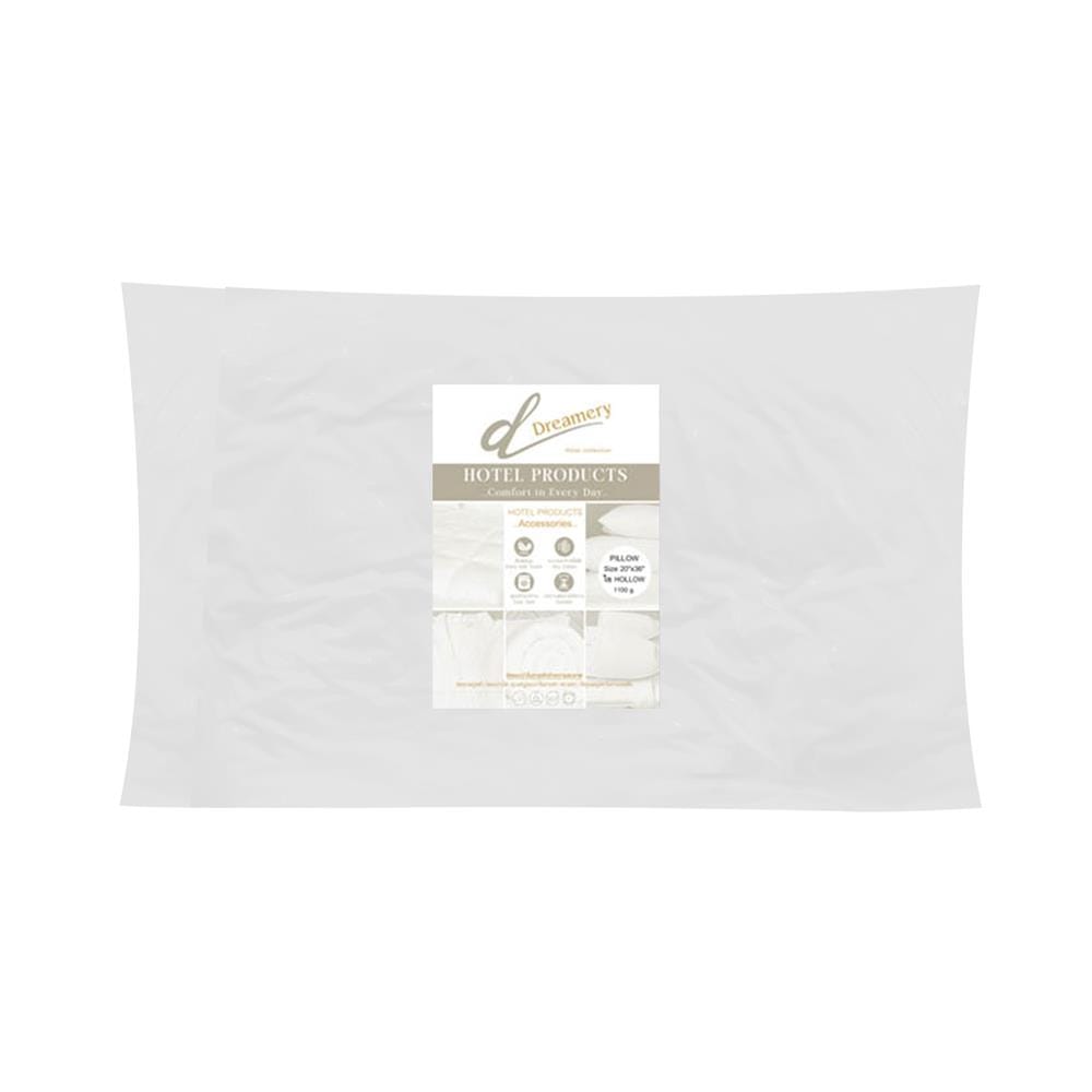 หมอนหนุน ใยสังเคราะห์ DREAMERY HOLLOFIL 1300G. 19x29 นิ้ว สีขาว