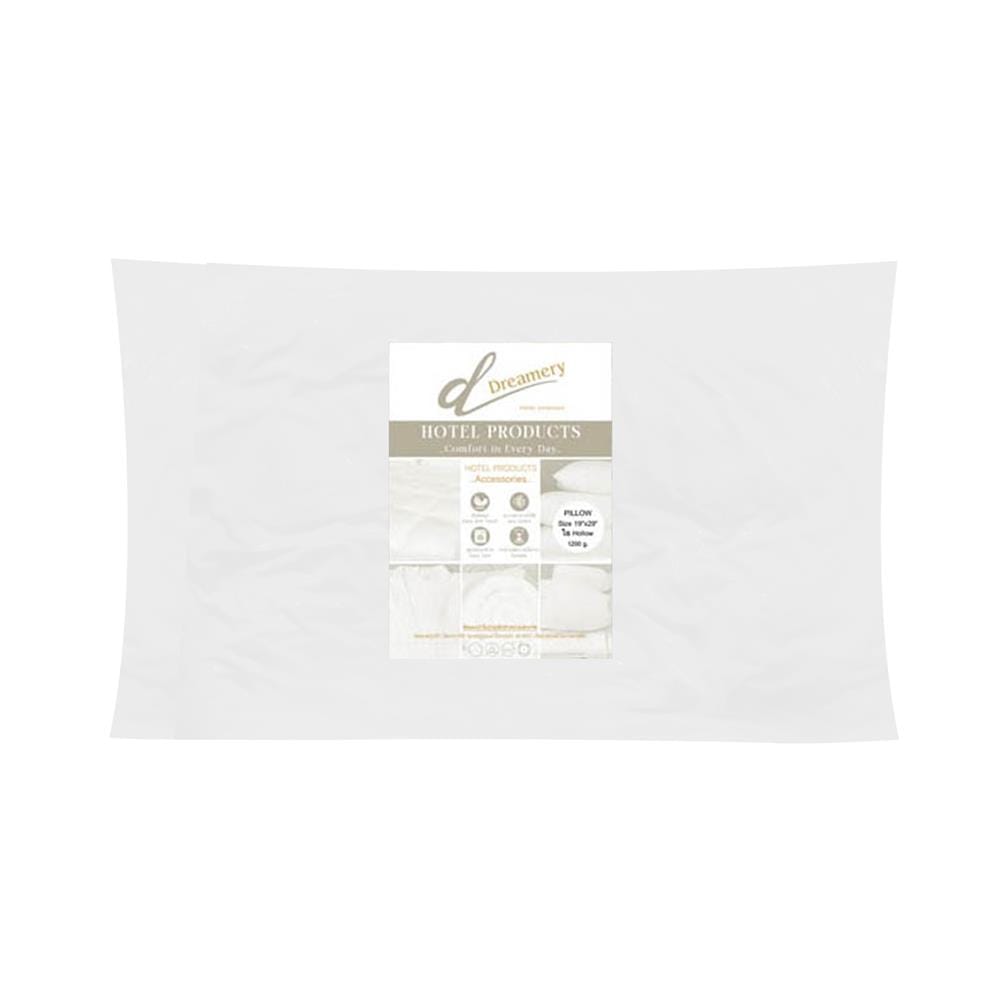 หมอนหนุน ใยสังเคราะห์ DREAMERY HOLLOFIL 1100G. 19x29 นิ้ว สีขาว