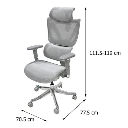 เก้าอี้สำนักงาน FURDINI MILEY MC-1144E NET สีเทา_6