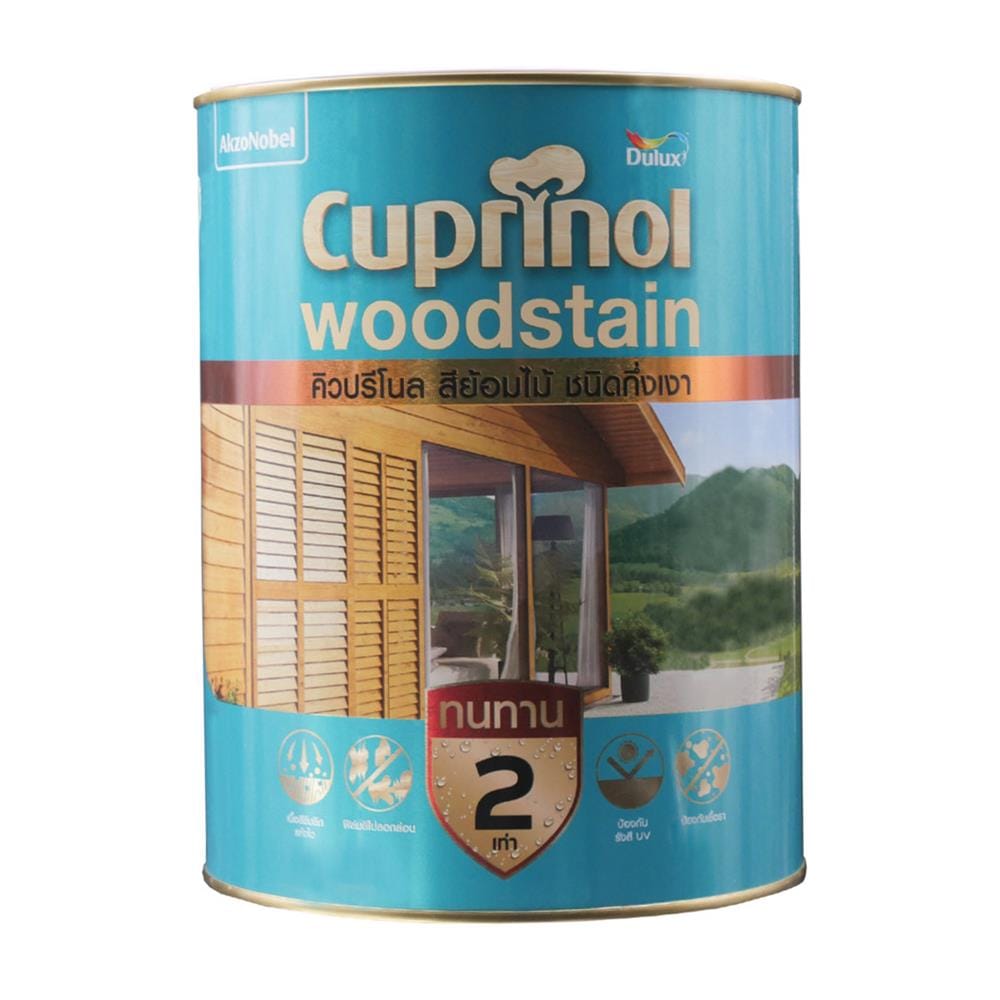 สีย้อมไม้ DULUX CUPRINO WOODSTAIN SG2004 สีไม้แดง กึ่งเงา 1 แกลลอน