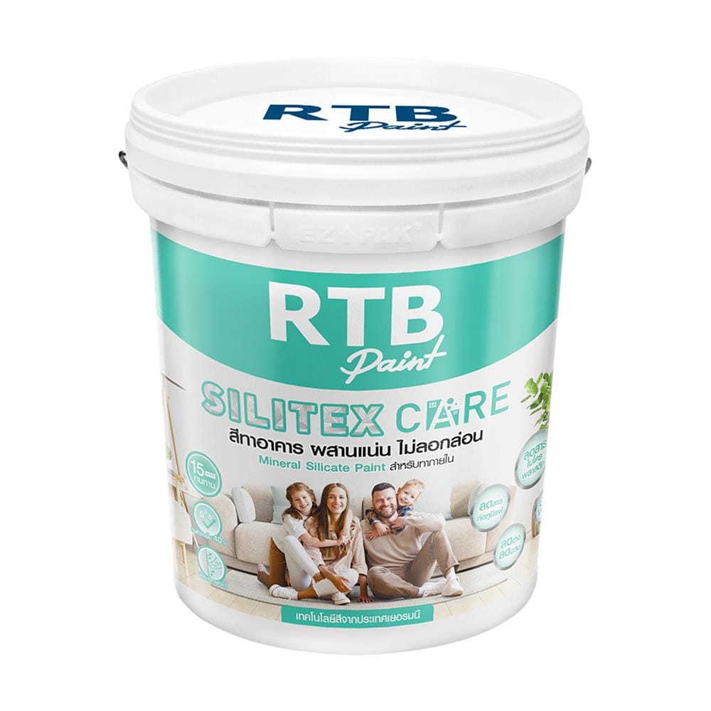 สีน้ำทาภายใน ชนิดด้าน RTB SILITEX CARE BASE A สีขาว 9 ลิตร