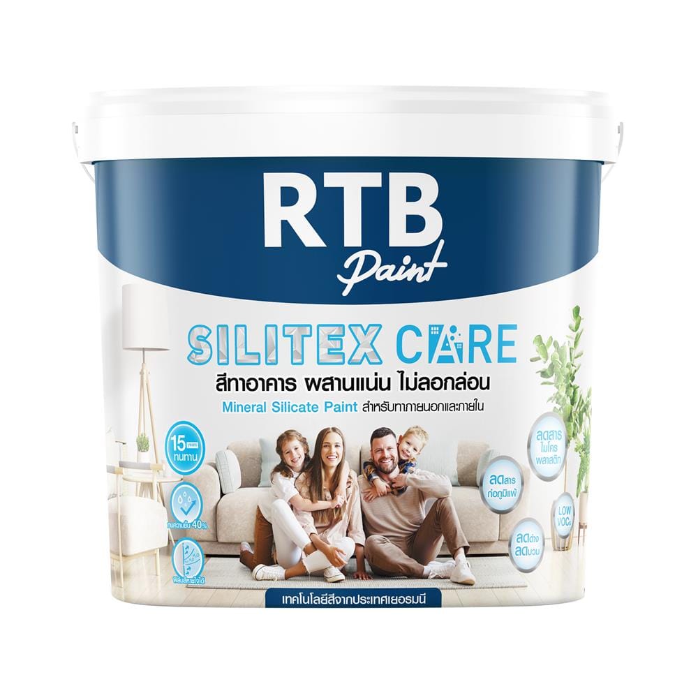 สีน้ำทาภายนอก ชนิดกึ่งเงา RTB SILITEX CARE BASE C สีขาว 3.5 ลิตร