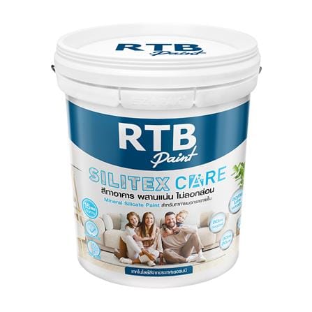 สีน้ำทาภายนอก ชนิดกึ่งเงา RTB SILITEX CARE BASE B สีขาว 9 ลิตร_0