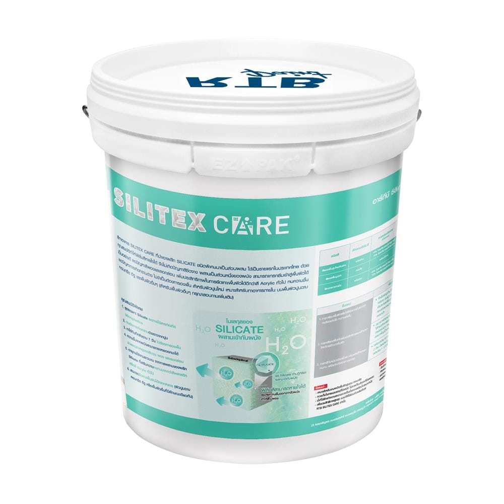 สีน้ำทาภายใน ชนืดกึ่งเงา RTB SILITEX CARE BASE A สีขาว 9 ลิตร